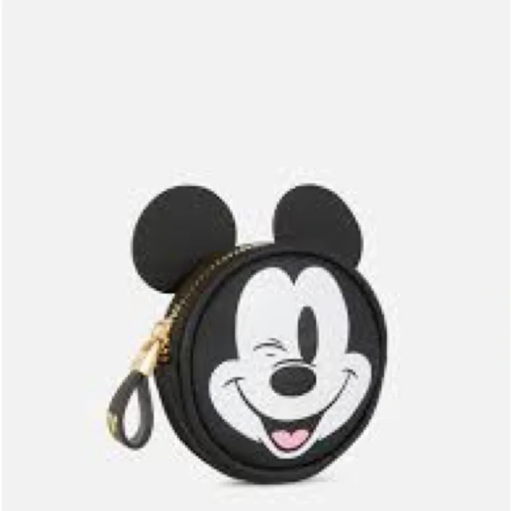 Disneys Winking Mickey Mouse Black Coin Purse NWT